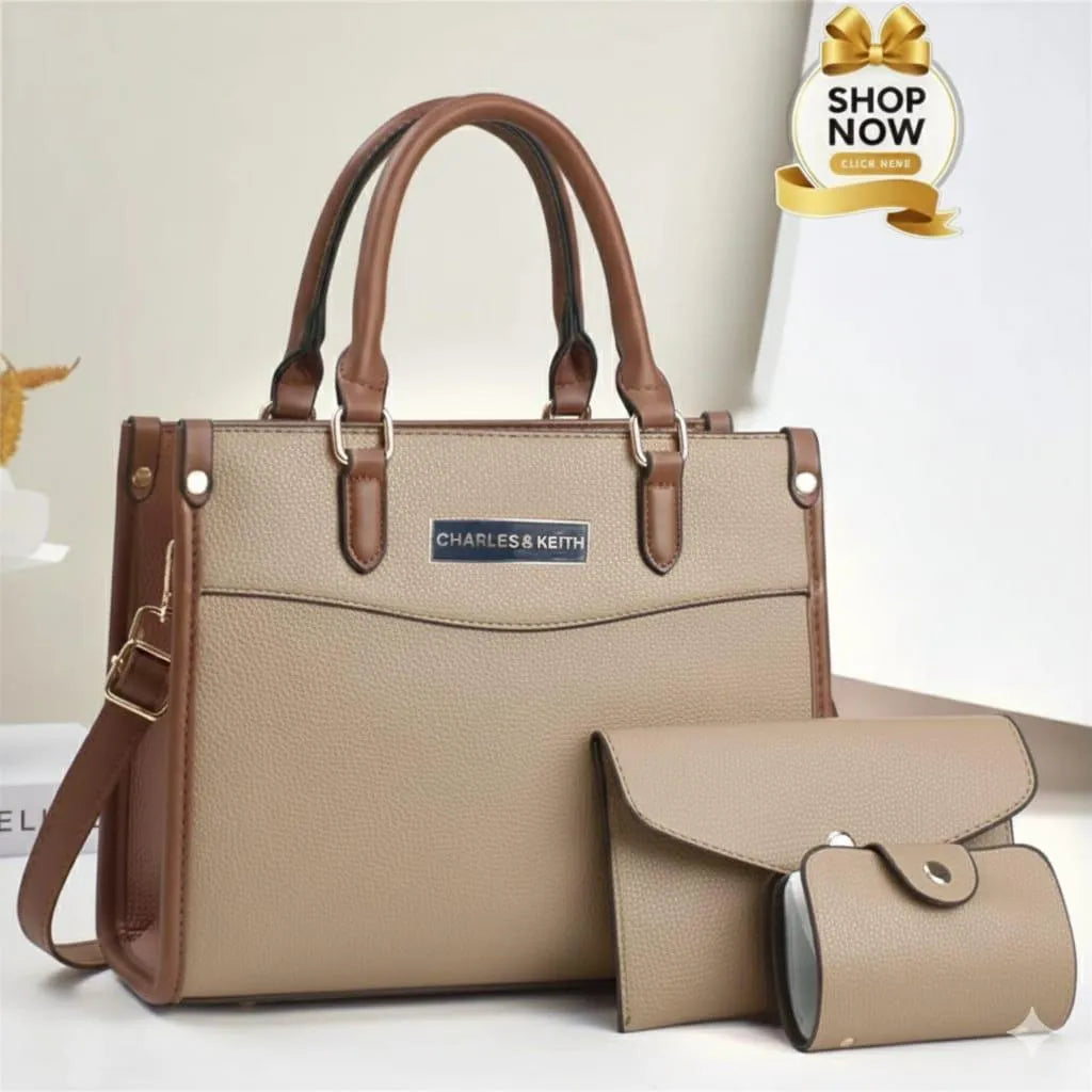 Premium Quality Handbag Set Zippered