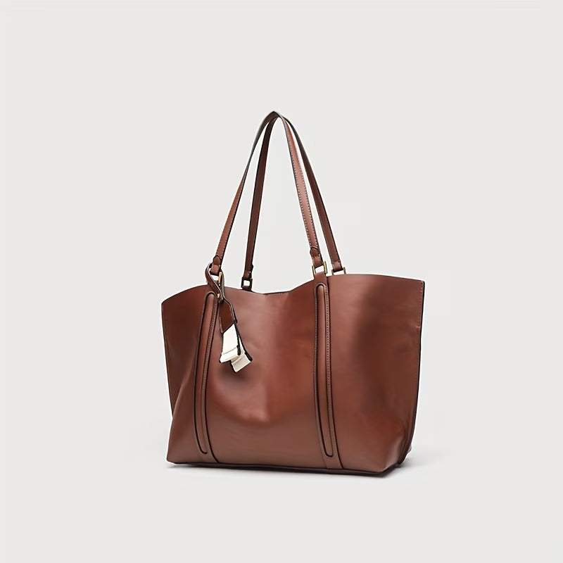 Women' Large Capacity Tote Bag Compatible for, Travel & - Closure Handbag with Spacious Interior, Soft Texture & - Elegant Structured Handbags