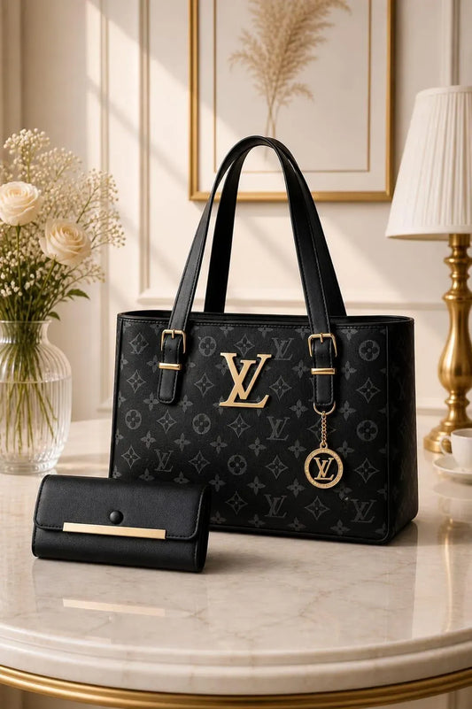 Women's Leather Shoulder Bag with Card Holder