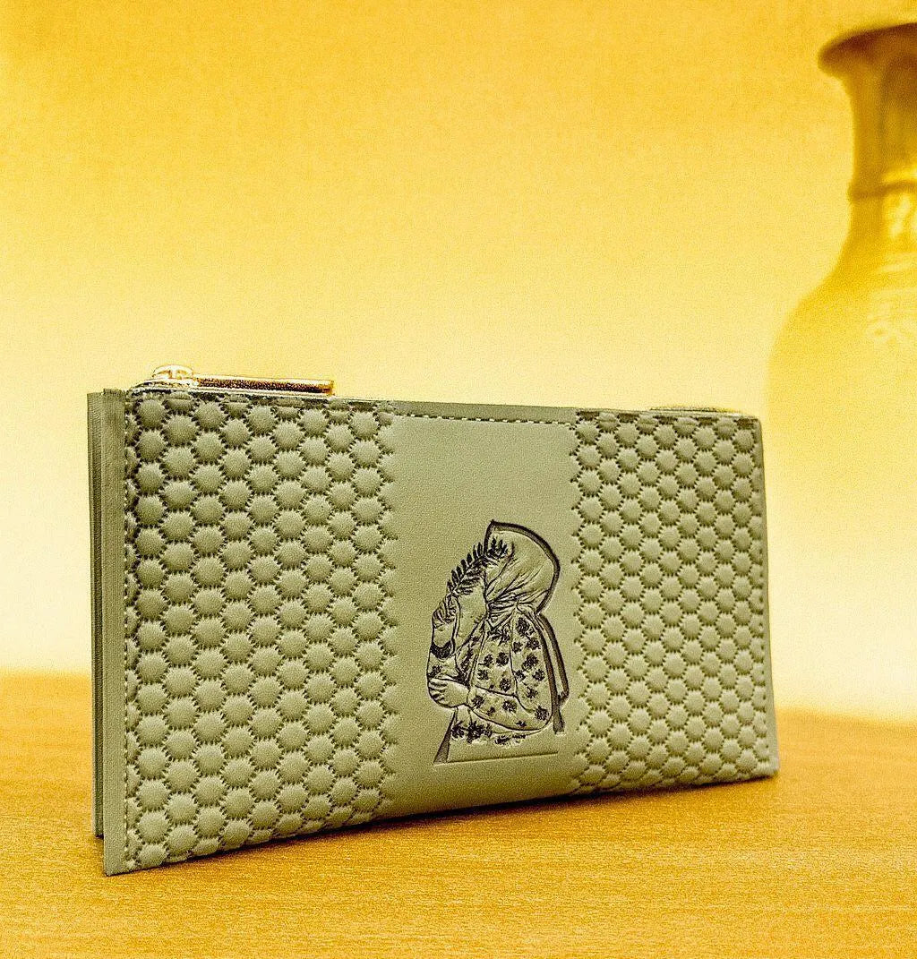 Leather Wristlet Clutches with Zipper Closure for Women