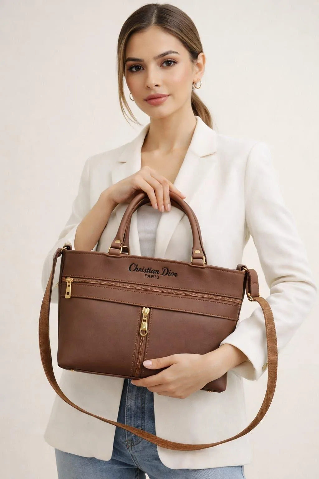 Women's Brown Leather Shoulder Bag