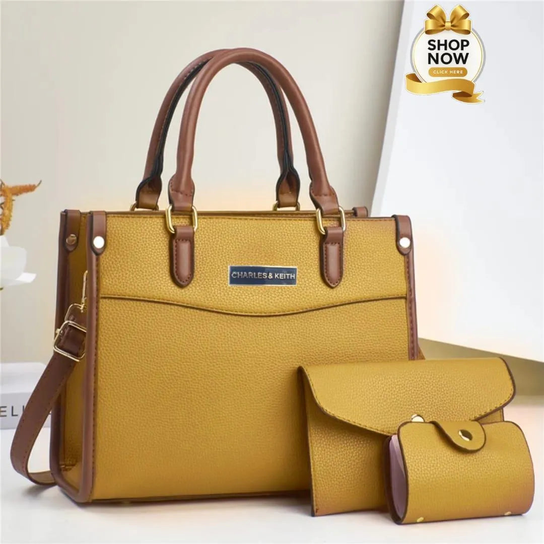 Premium Quality Handbag Set Zippered