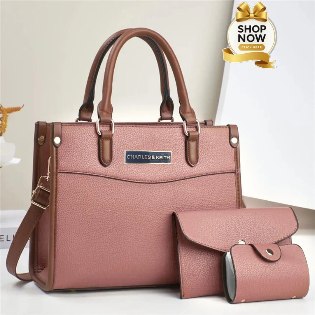 Premium Quality Handbag Set Zippered