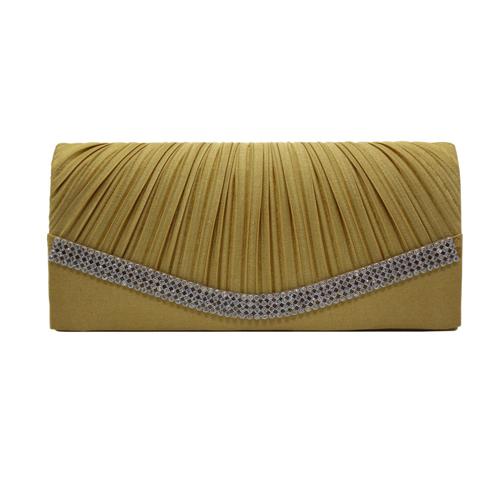 Satin Pleated Clutch for Weddings Parties