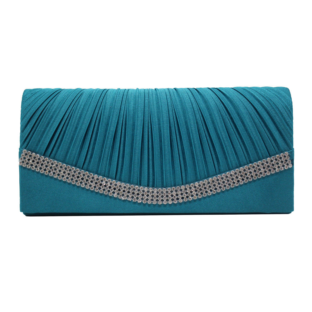 Satin Pleated Clutch for Weddings Parties
