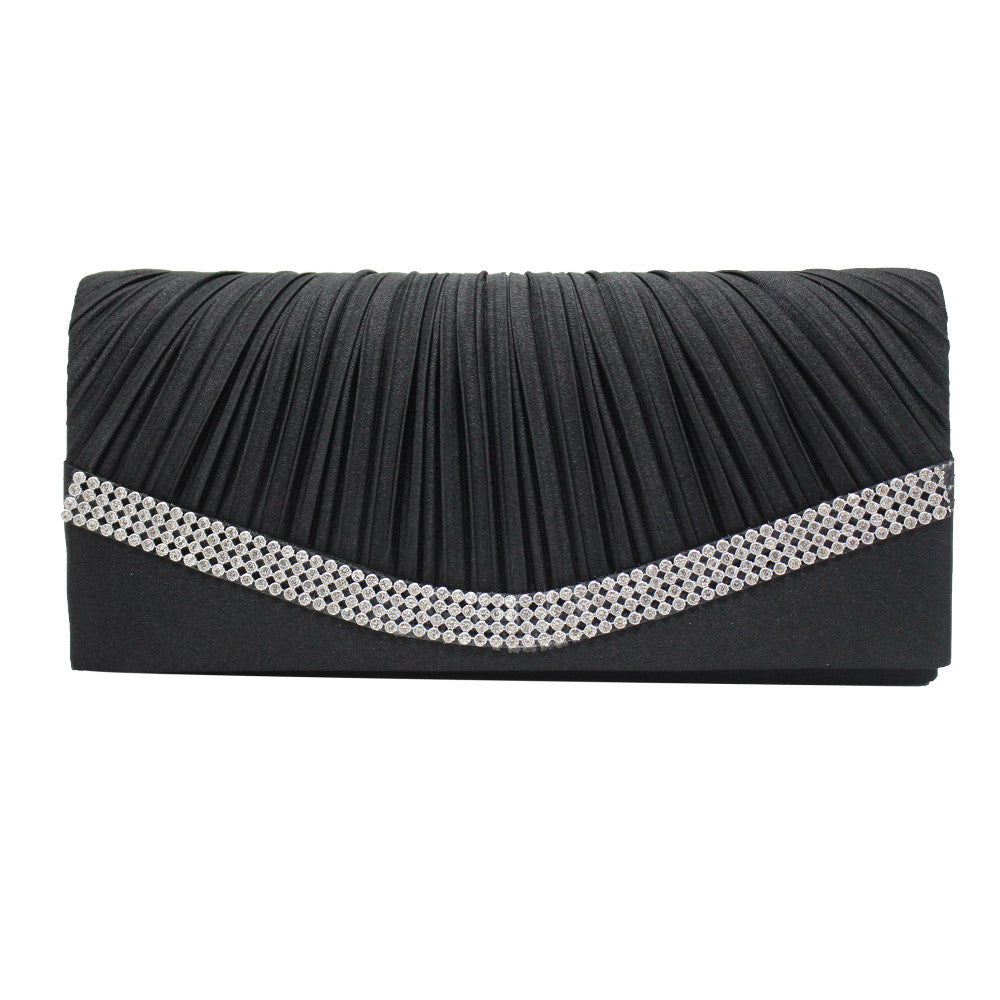 Satin Pleated Clutch for Weddings Parties