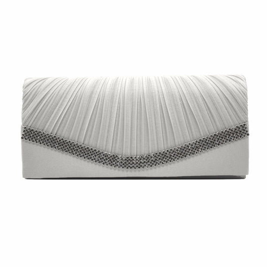 Satin Pleated Clutch for Weddings Parties